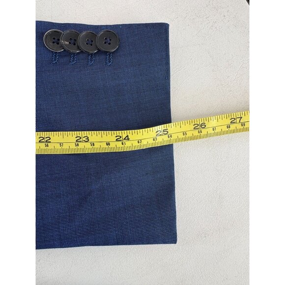 Hugo Boss Blue Silk-Wool Blazer Jacket, Men's - Picture 8 of 8